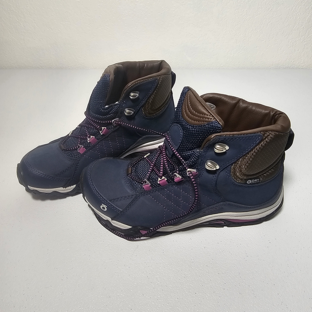 Oboz Women's Hiking Boots Blue Brown Pink US Size 8 Medium